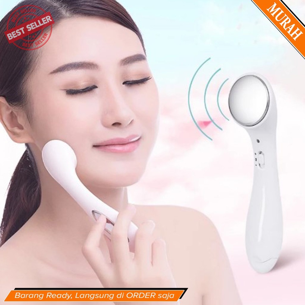 Setrika Wajah Ion Face Massager - Face Massager Alat Setrika Wajah Penirus Pipi Ion - Pijat Wajah Penirus Pipi Getar Anti Keriput