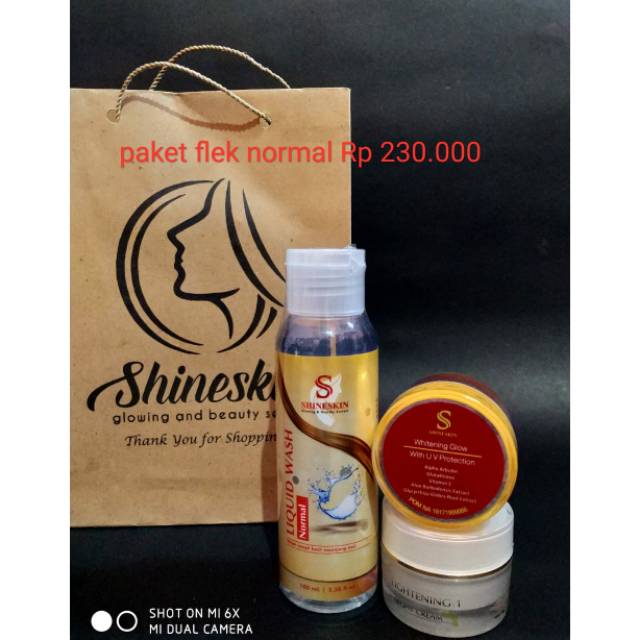 SHINESKIN paket flek hitam kulit normal isi 3