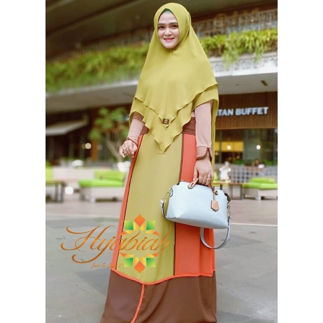 Sayra Set Lime by Hijabiah Gamis Syari