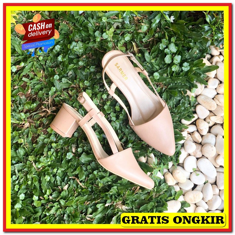 Sepatu Heels Wanita Haihil Sepatu Hak Pesta Import Mewah Remaja Fabell Aura Heels Nude