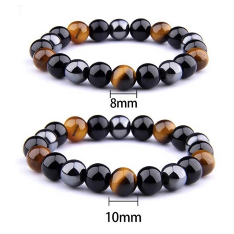 Hbid Gelang Manikmanik Batu Obsidian Hematite Warna Hitam Untuk Priawanita