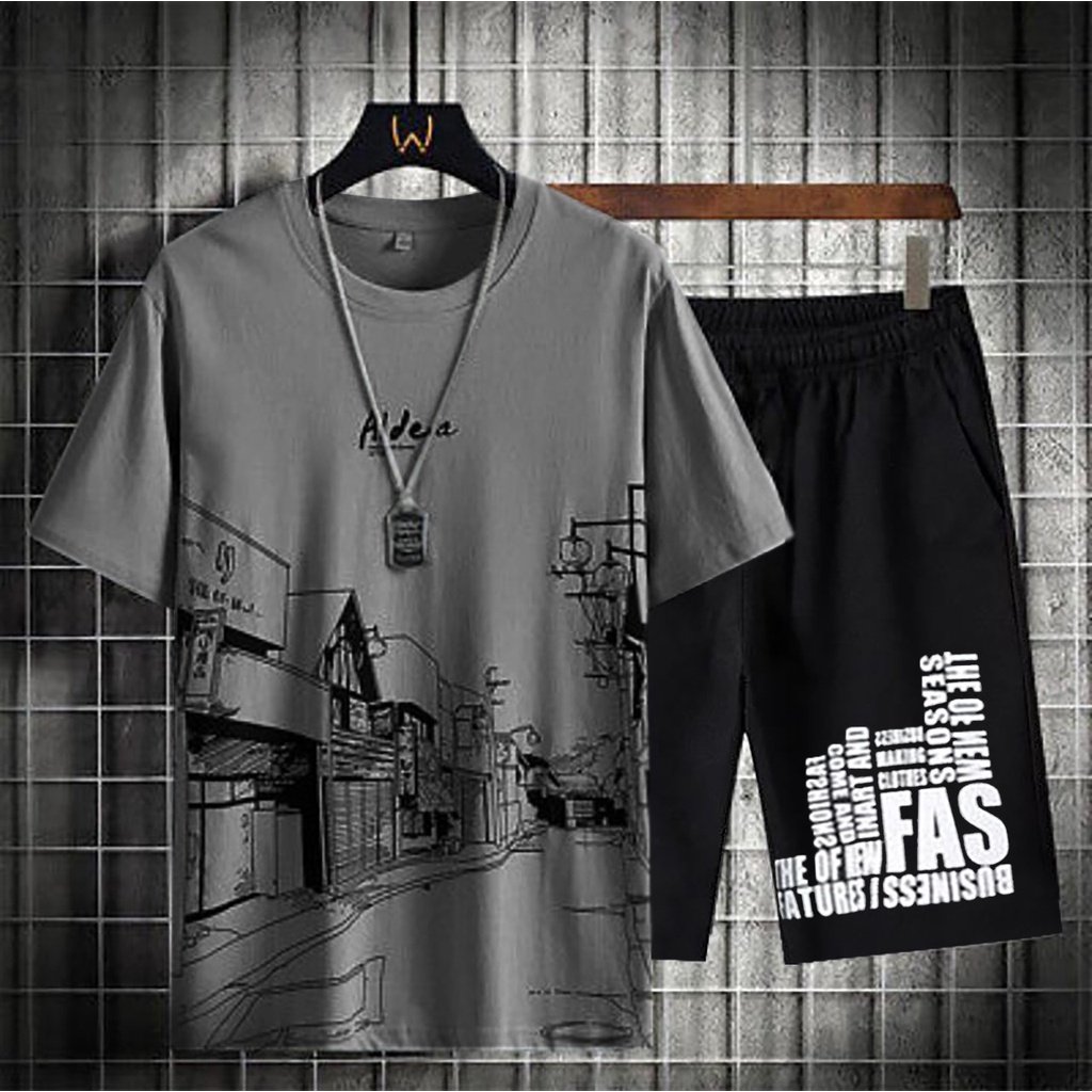 COD/ARPIOSSHOP - STELAN IDEAL - SETELAN PRIA SATU SET ( KAOS + CELPEN )