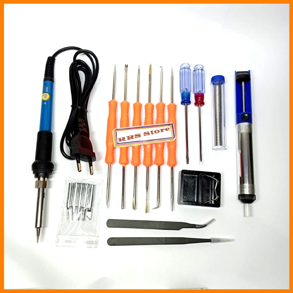 Taffware Peralatan Solder Satu set tool Solder Iron Kit 7 in 1 60W 220V - SIK-002 solder satu paket