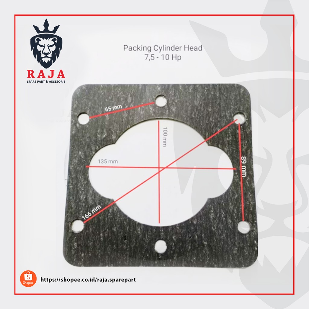 Packing cylinder head 7.5-10 hp kompresor angin