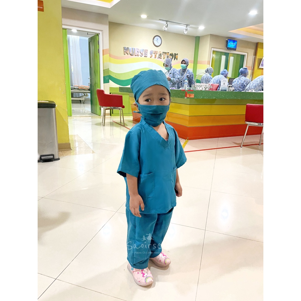 Saoirse's Seragam Dokter - kostum seragam dokter bedah dan perawat anak laki - laki dan perempuan