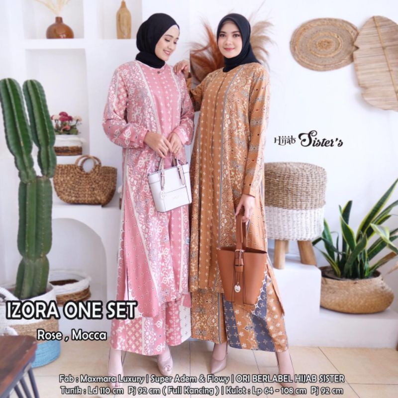 SETELAN TUNIK / KAFTAN + KULOT CANTIK IZORA ONE SET BY HIJAB SISTER