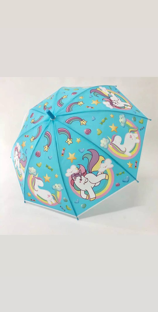 Payung Anak Karakter Unicorn Gagang Tongkat.