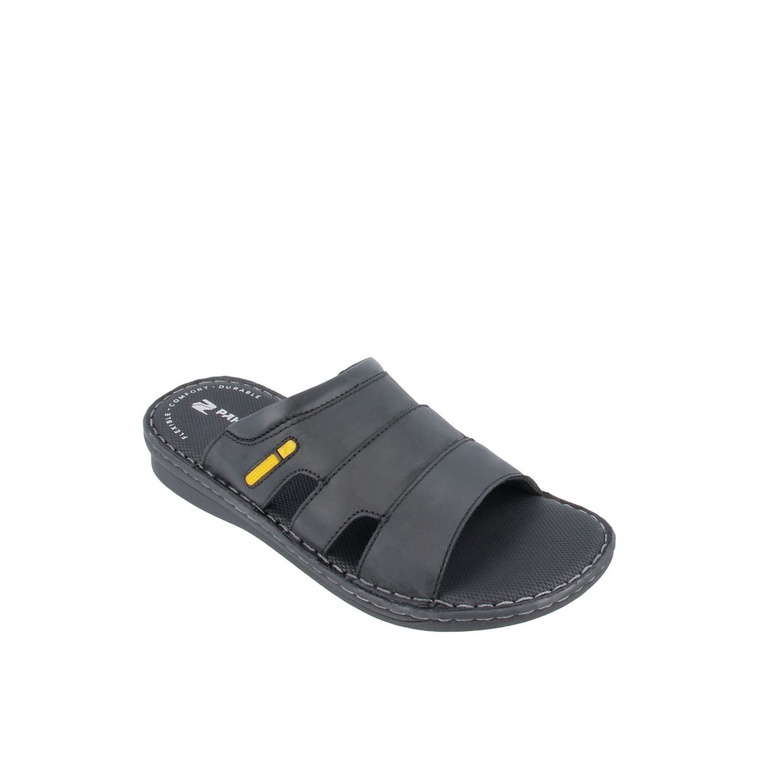 SANDAL SLIDE PAKALOLO PRIA ORIGINAL CASUAL KULIT ASLI HITAM PB20