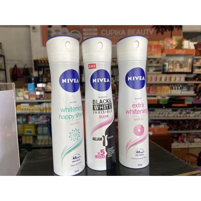 &lt;iu&gt; [ 150 ml ] nivea deodorant spray quick dry -- nivea spray deodorant extra whitening