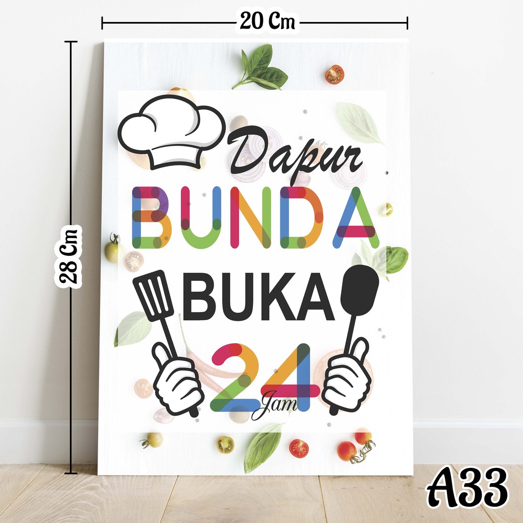 A33 Hiasan Dinding Walldecor Poster Dapur Mama Shopee Indonesia