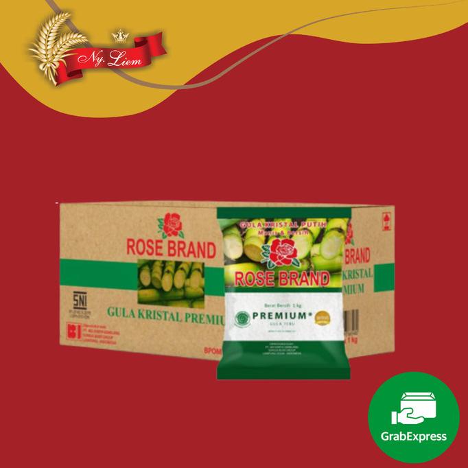 

paling diminati] PROMO GRAB Gula Pasir Premium ROSE BRAND 20 x 1 kg
