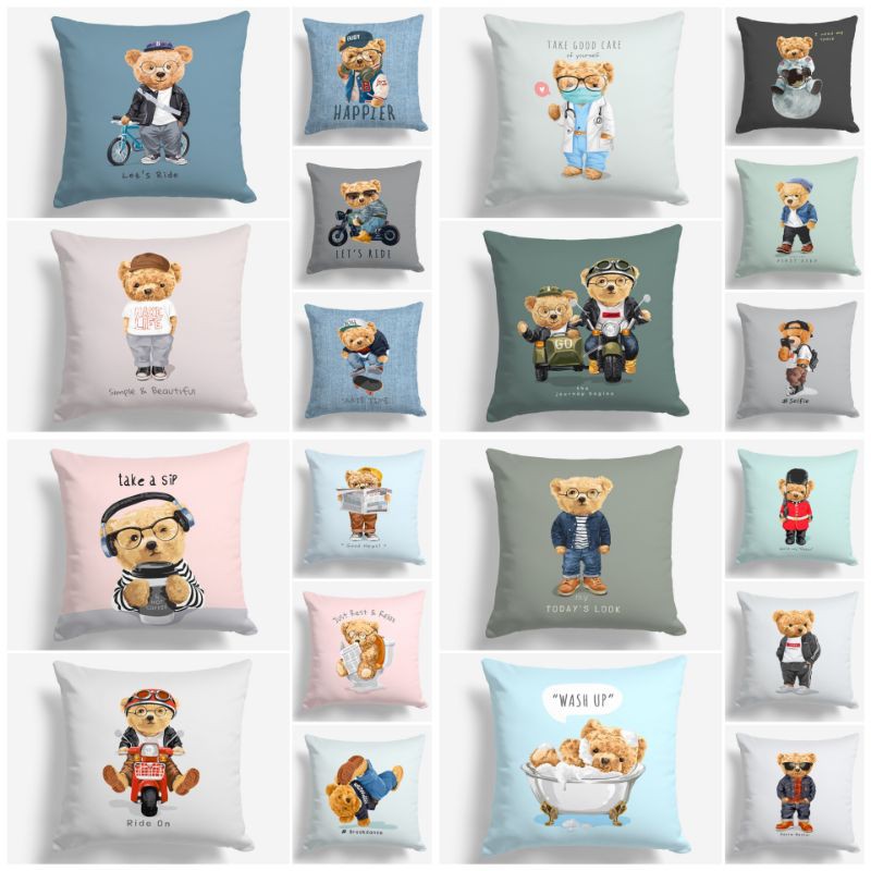 BANTAL SOFA PRINT MOTIF TEDDY BEAR 40X40 CM