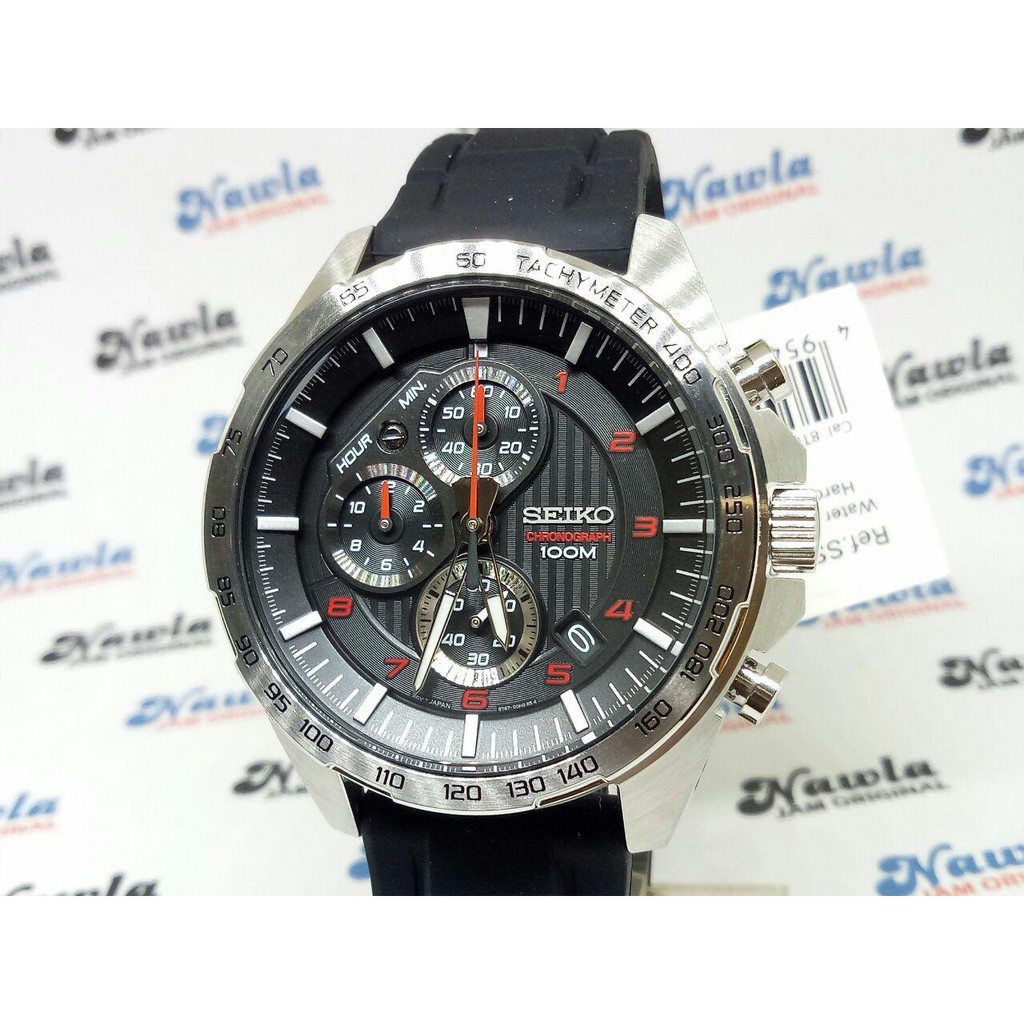 Seiko Quartz SSB325P1 Chronograph Black Dial - Jam Tangan Pria SSB325