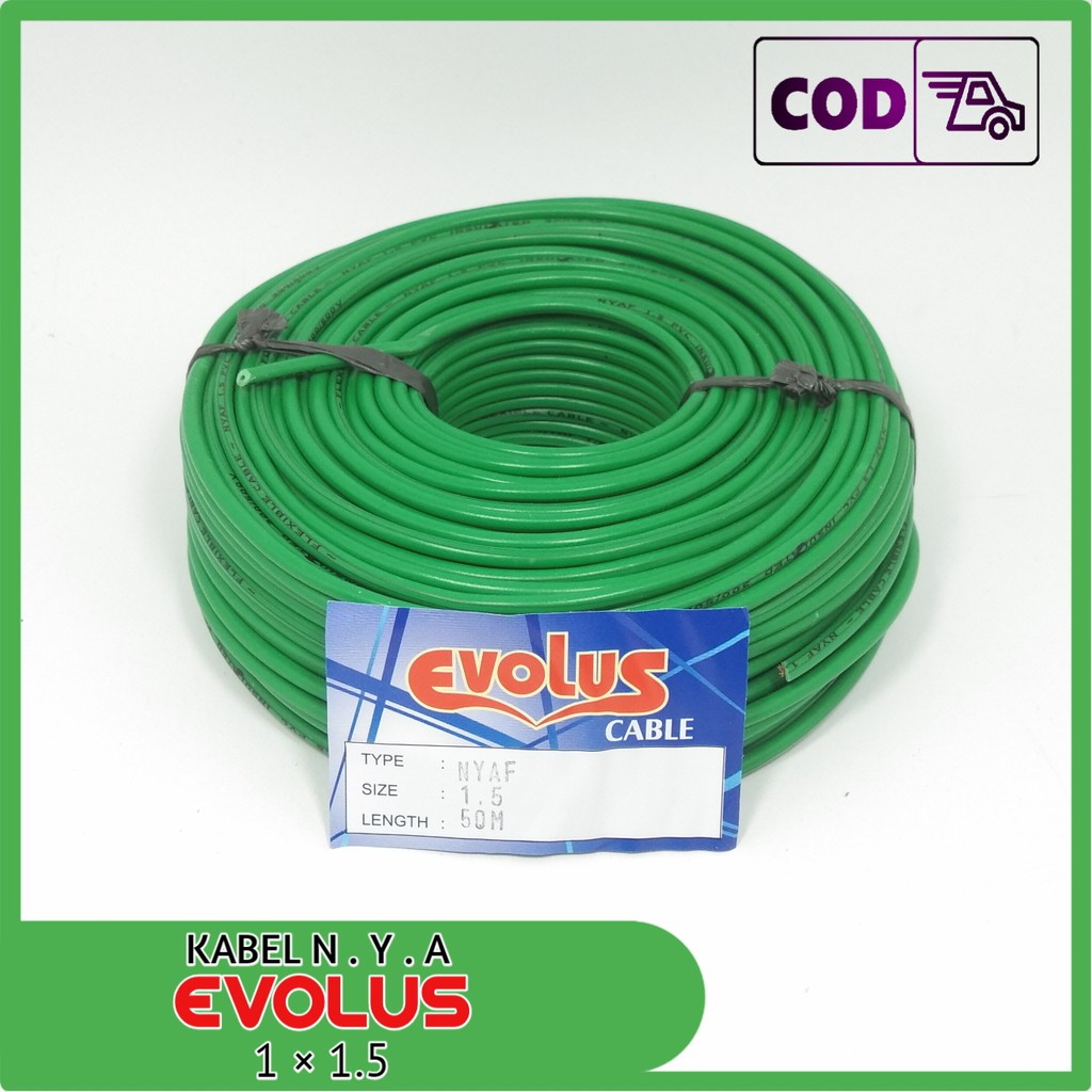 Evolus Kabel NYAF 1 x 1.5 - 50 Meter