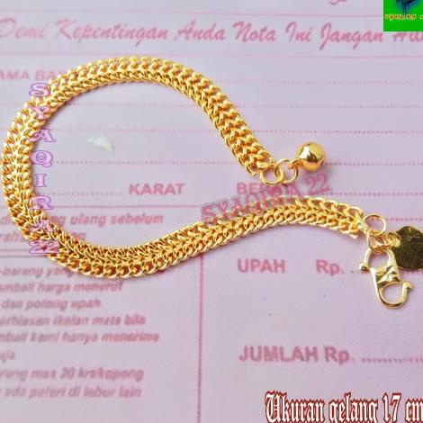 Tren Terbaru Gelang cantik asli anti luntur TIKAR anti karat ori gelang pengganti emas muda korea ke