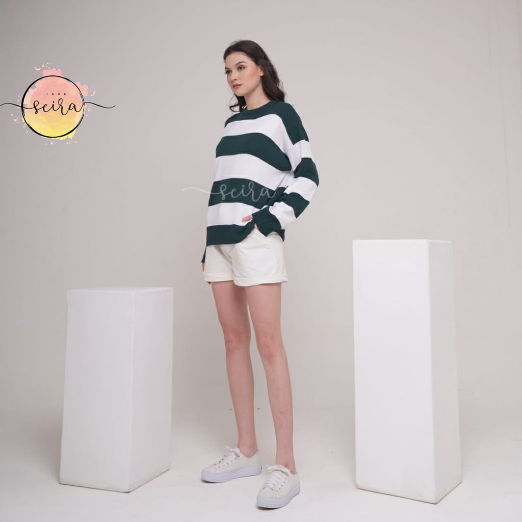 [BISA COD] Eira Sweater Rajut Oversize Atasan Knitted