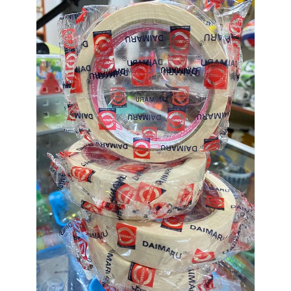 

Lakban Kertas Daimaru / Masking Tape / Lem Kertas 24 mm / 1" inch / 21 meter