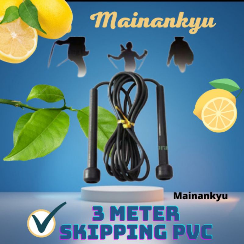 (MAINANKYU) Skipping Pvc Jump Rope Lompat Tali