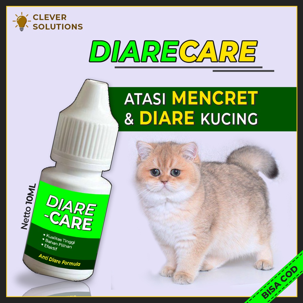 Obat Diare Kucing DIARE-CARE Obat Anti Diare Mencret Berak Darah Gangguan Pencernaan Kucing Muntah Cat Kitten by Clever Solutions