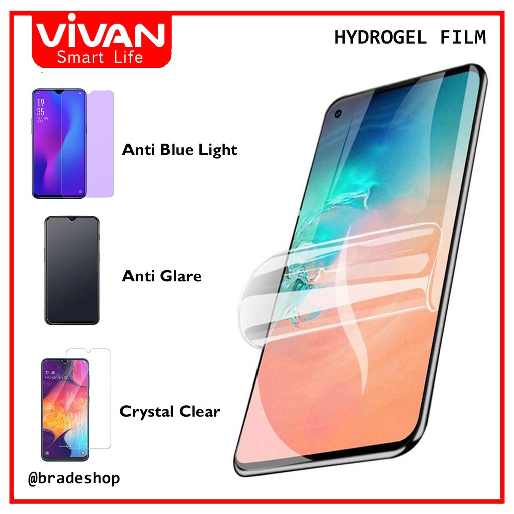 Anti Gores Hydrogel Vivan All Tipe Bening - Anti Glare - Anti Blue Light Infinix Oppo Vivo Apple dll