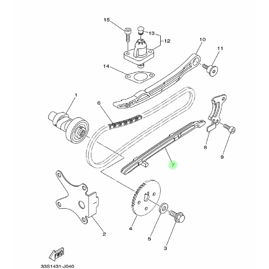 KARET BUSUR LIDAH TENSIONER TENSIONIR BAGIAN BAWAH XEON LAMA KARBU ORIGINAL YGP 33S-E2231-00