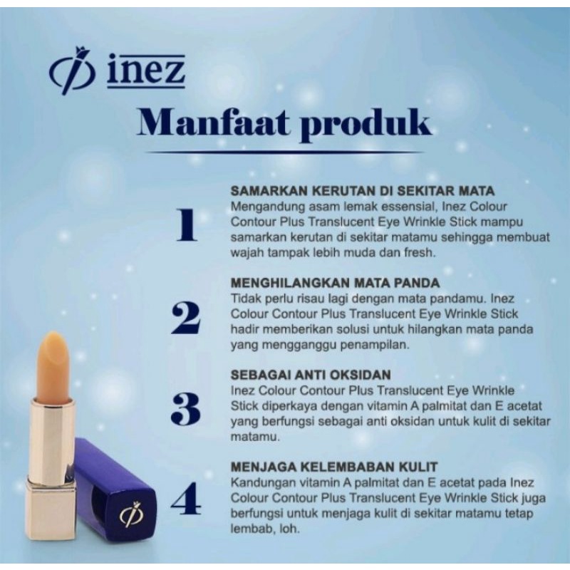 Inez Colour Contour Plus Translucent Eye Wrinkle Stick.