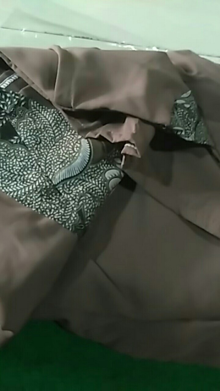 Gamis Batik M L Xl Kombinasi Wolfis Premium Modern Cantik Mewah Pesta