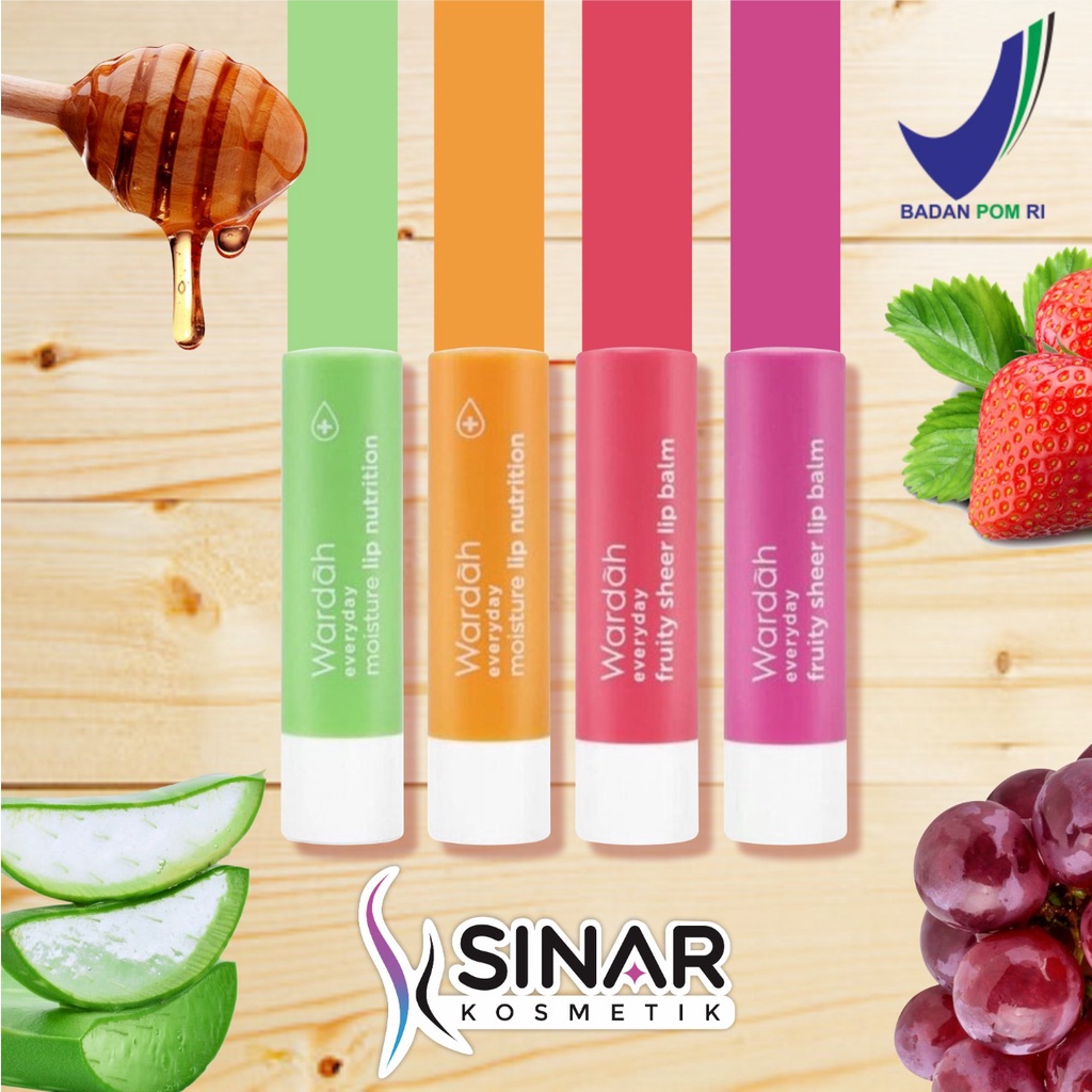 ✦SINAR✦ Wardah Hydrabalm Lip Care | Everyday Moisture Lip Nutrition SPF 15 | Everyday Fruity Sheer Lip Balm