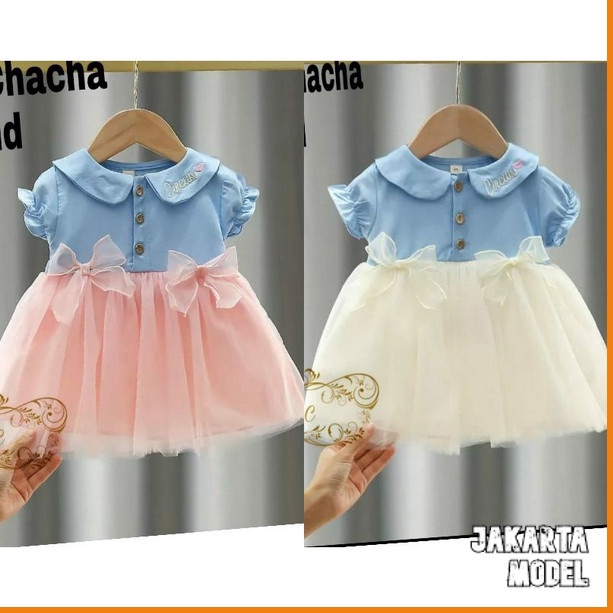 Baju Dress Pesta Anak Perempuan Usia 3 4 5 6 7 8 TH Import Korean Style Modern Murah Trend asa Kini 