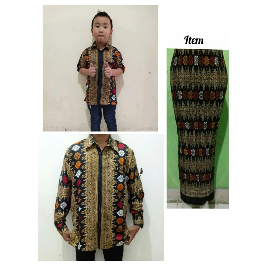 SB Collection Couple Family Resa Rok Plisket Maxi Jumbo Dan Kemeja Anak Batik Dewasa