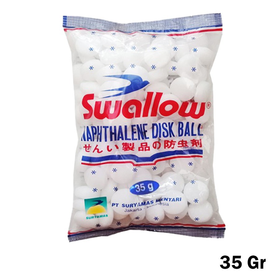 SWALLOW Naphthalene Disk Ball Putih 35 g Kamper Kapur Barus 35gram