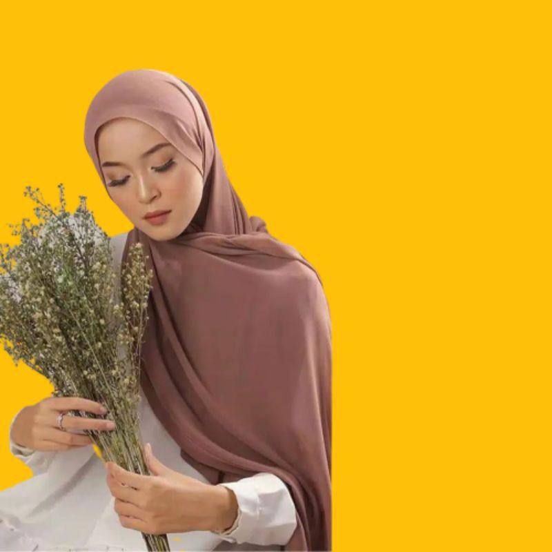 PASHMINA DIAMOND || PASHMINA NON TALI/TANPA TALI POLOS DIAMOND PREMIUM QUALITY-1