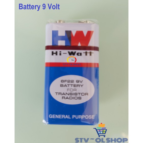 Battery 9V / Baterai Kotak 9V HW ( HI-WATT )