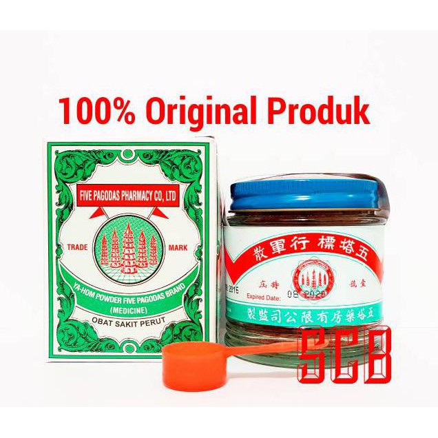 Obat Sakit Perut Puyer Lima Pagoda - Obat Mual, Diare & Masuk Angin