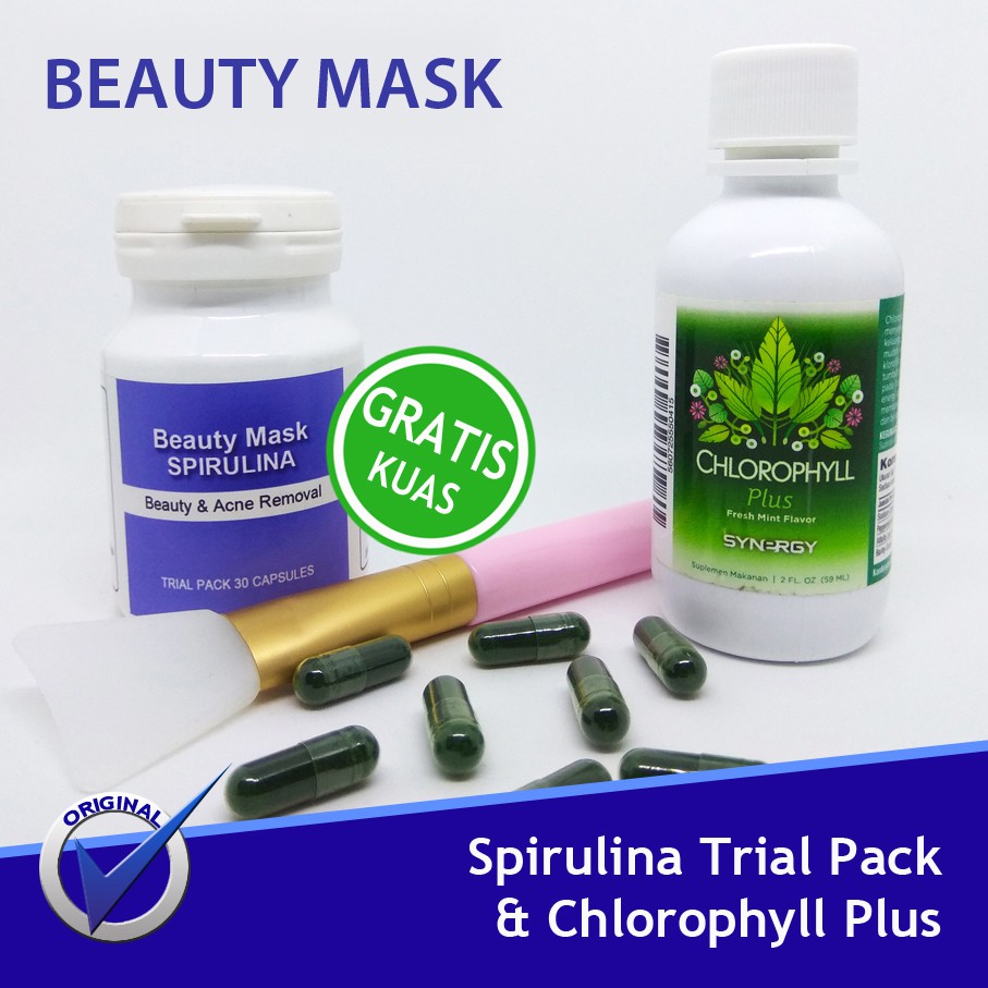 AMPUH Pengganti Krim Pemutih Wajah Dengan Masker Spirulina Original