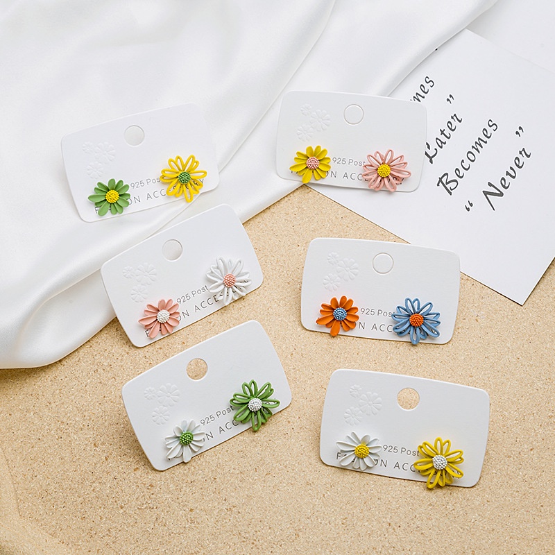 Anting Bunga Daisy Flower Warna-Warni Hooks Korean Earrings Aksesoris Wanita