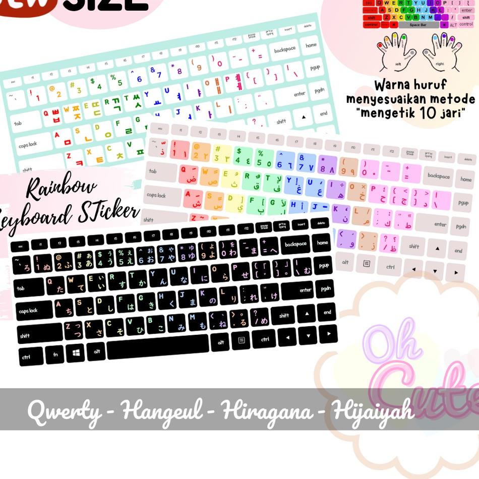 

Stok terbaru Rainbow Keyboard Sticker 4 Models for Windows Vynil Laminated - Oh Cute Stiker !!!
