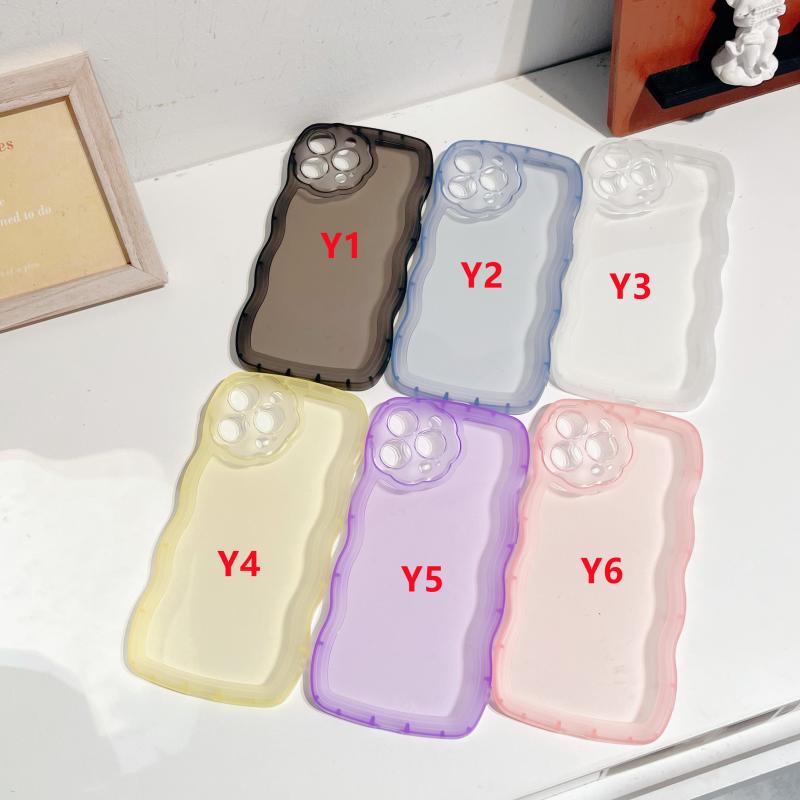 Soft Case TPU Transparan Warna Permen Macaron Untuk iPhone XR 7plus 8plus 7 8 11 12 13 Pro Max X XS