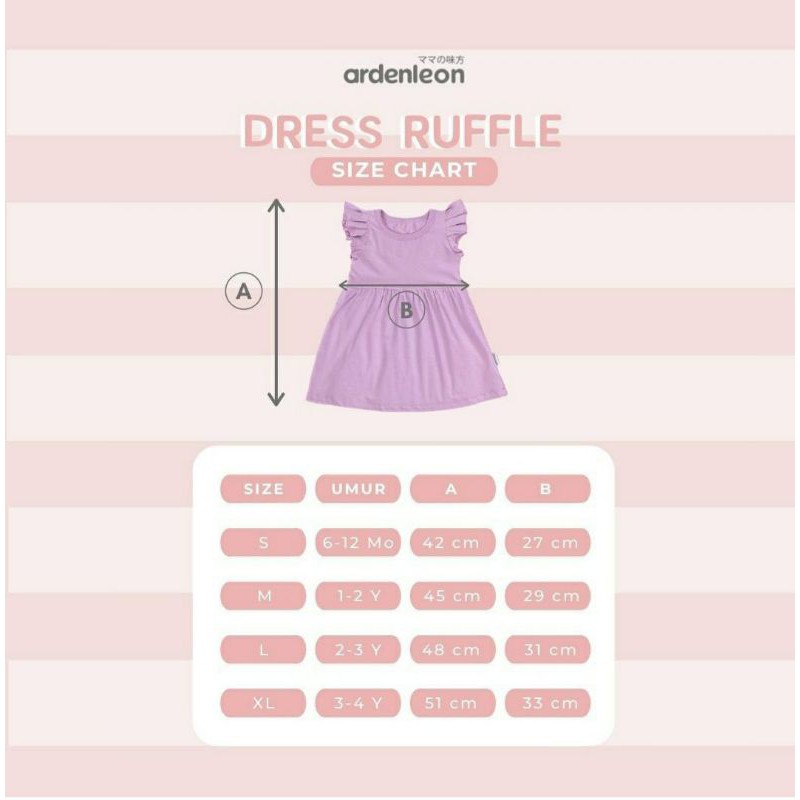 ardenleon dress with ruffle S M L XL