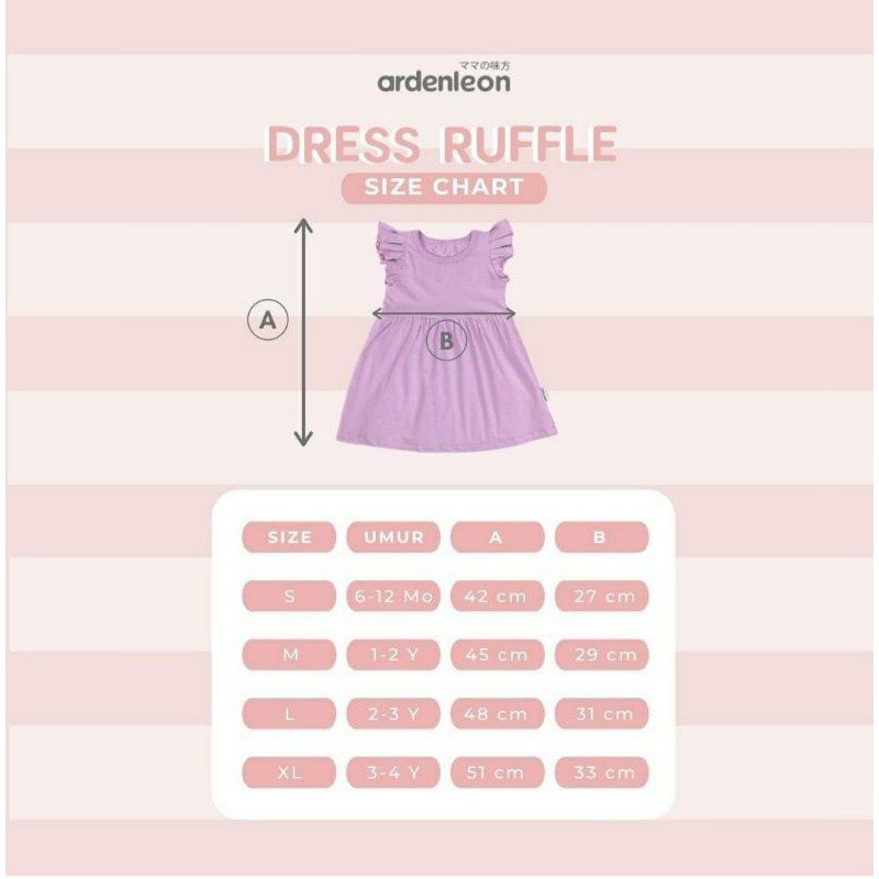 ardenleon dress with ruffle S M L XL