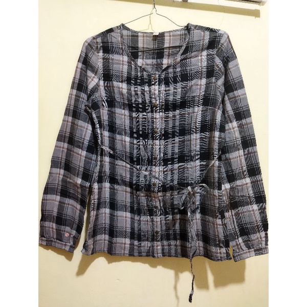 Preloved Baju dress tunik salur lingerie overall