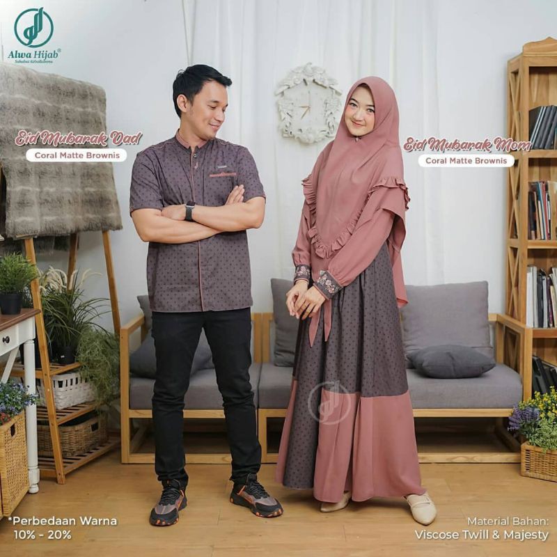 Alwa Hijab Eid Mubarak | Couple Set Eid Series | READY STOCK