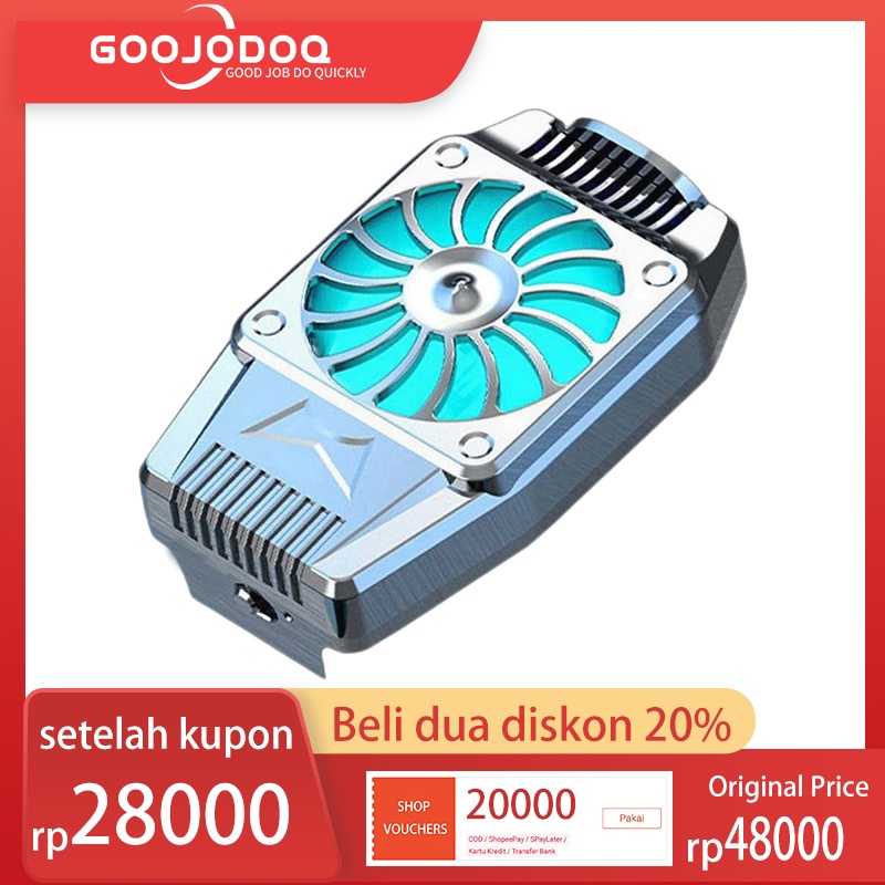 【Beli dua diskon 20%】 goojodoq Cooling Pad hp Gamepad Gaming Tripledi Mobile Radiator Cooler