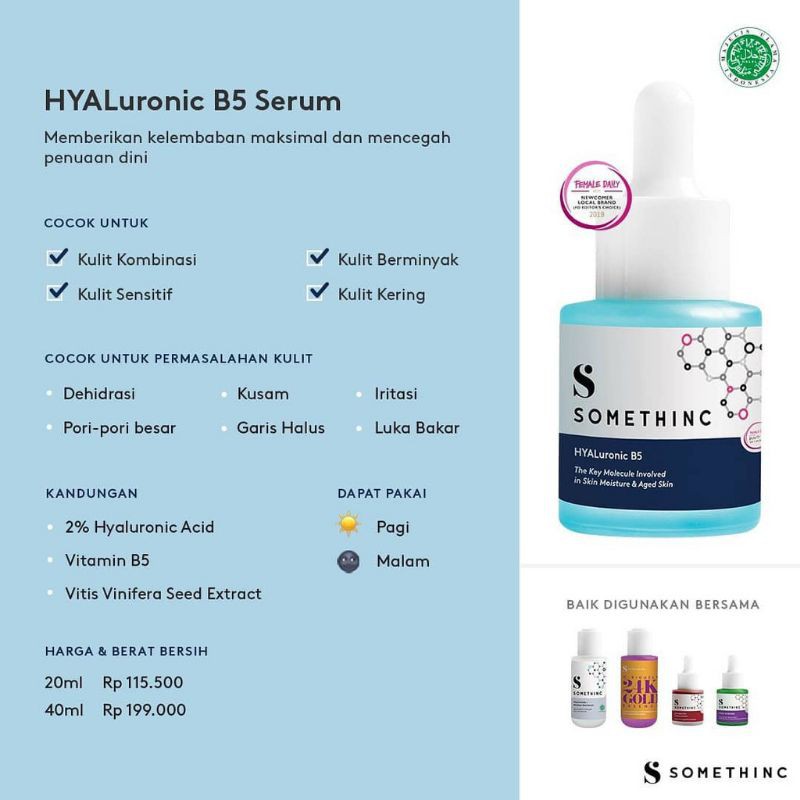 Share in Jar Somethinc Niacinamide 5% 10% Sabi Gold Aha Retinol Bakuchiol Hyaluronic Ceramic Salmon