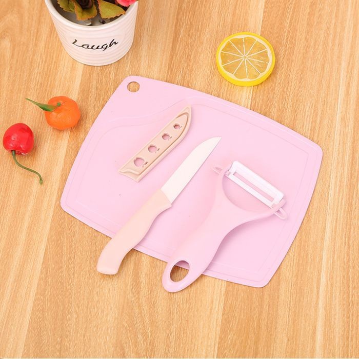 Pisau Keramik dan Pisau Stainless Set 3 in 1 Kitchen Tools Peeler Dapur Kupas Buah Talenan-G302