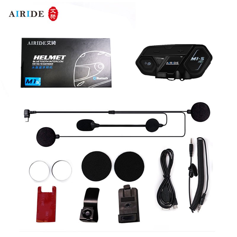 501 AIRIDE M1-S Motorcycle Intercom Bluetooth Headset Waterproof