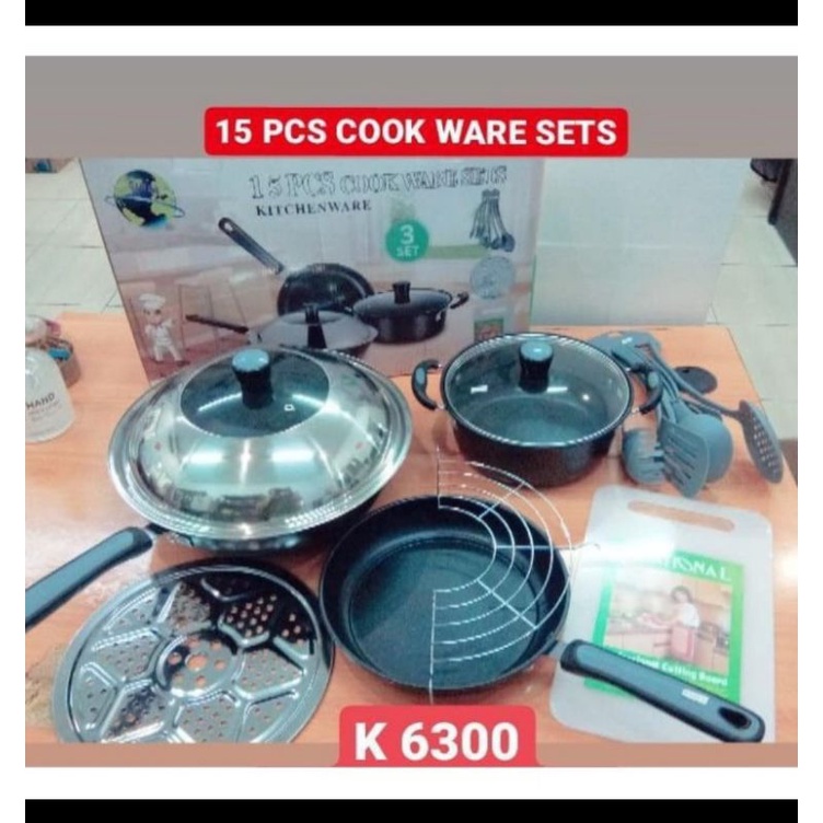 Panci set 15 pcs kode 6300 Sinda