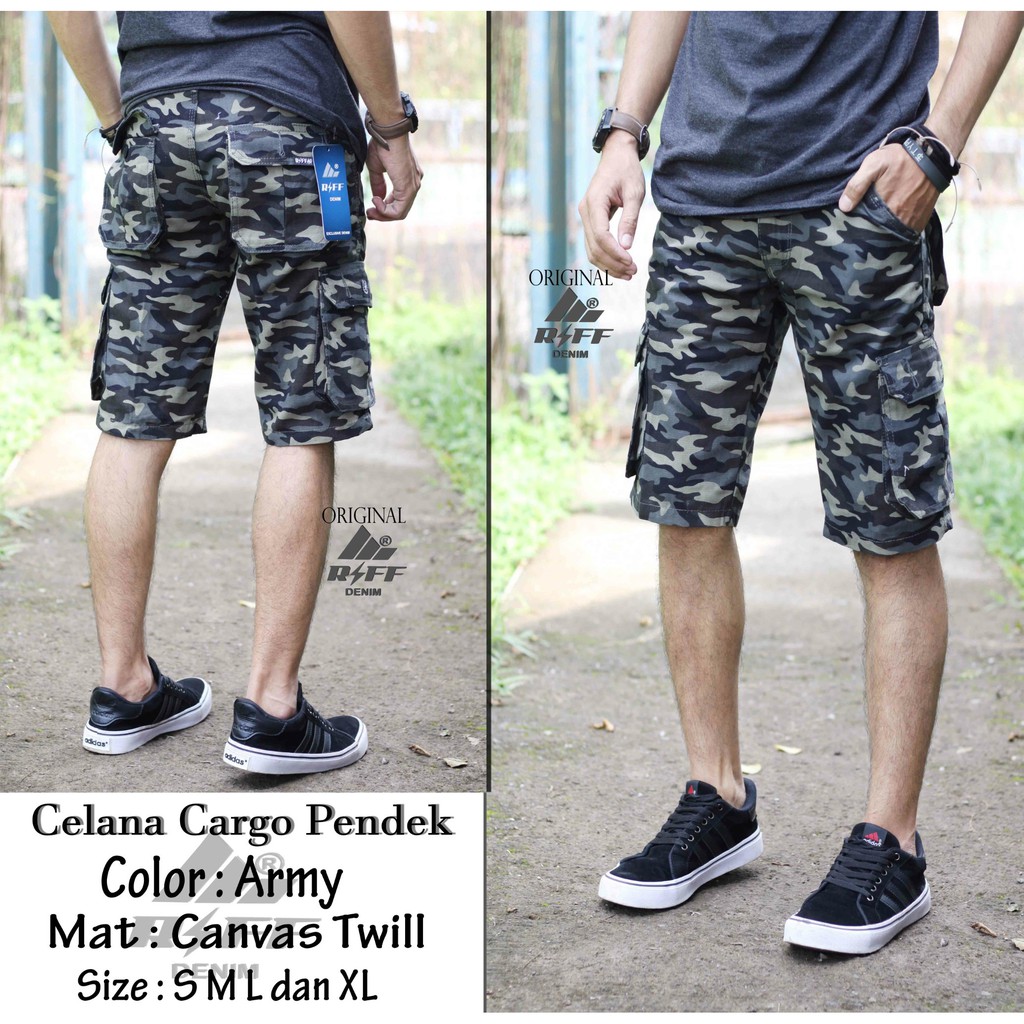 Celana Cargo Pendek PRIA Abu Hijau Army Loreng Celana Celana Cargo Pendek PRIA Abu Hijau Army Loreng Celana