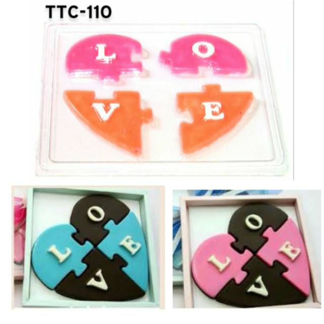 Produsen Cetakan Coklat Murah Love Puzzle Valentine Hati Heart 7WRVp7CQnpGAL