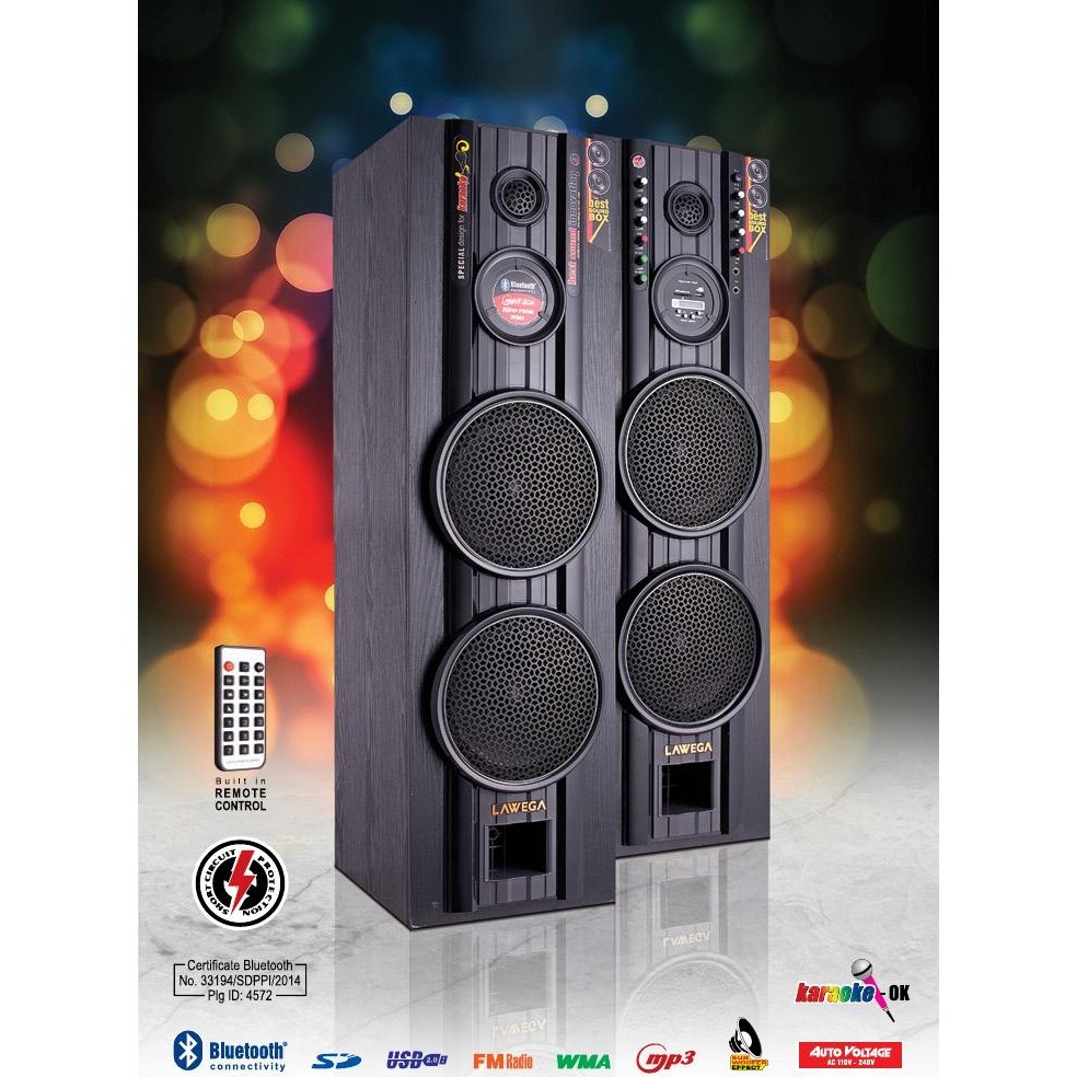 Speaker Bluetooth Karaoke Lawega LA-829 - FM Radio - USB - Karaoke - Khusus JABODETABEK